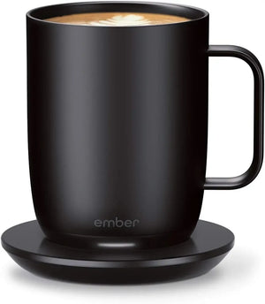 Ember Temperature Control Smart Mug 2, 14 Oz, App-Controlled Heated Coffee Mug W/ 80 Min Battery Life and Improved Design, Black - Variety Port