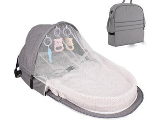 Portable Foldable Baby Bed Bag Pack with Toys - Ensure Your Baby's Comfort Anywhere, Anytime, with a Convenient Bed and Toy Storage Solution All in One - Variety Port