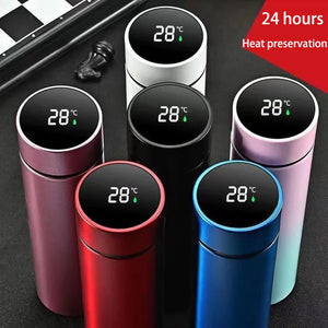 Digital Thermos Bottle - 304 Stainless Steel Vacuum Insulated with Temperature Display, Perfect for Intelligent Coffee Drinking - Variety Port