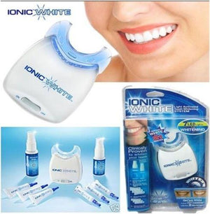 Brighten Your Smile: Ionic White 7 LED Whitening System - Includes Refill Kits, Toothpaste, Whitening Mouthwash, and Teeth Cleaner for a Radiant Smile - Variety Port