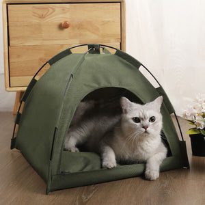 Summer Cooling Mat Outdoor Pet Nest Tent Breathable Foldable Solid Color Simple Pet Cage - Variety Port