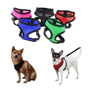 Adjustable Soft Breathable Mesh Dog Harness - Perfect for Dogs and Puppies, Ensuring Comfortable Walks and Secure Leash Handling - Variety Port